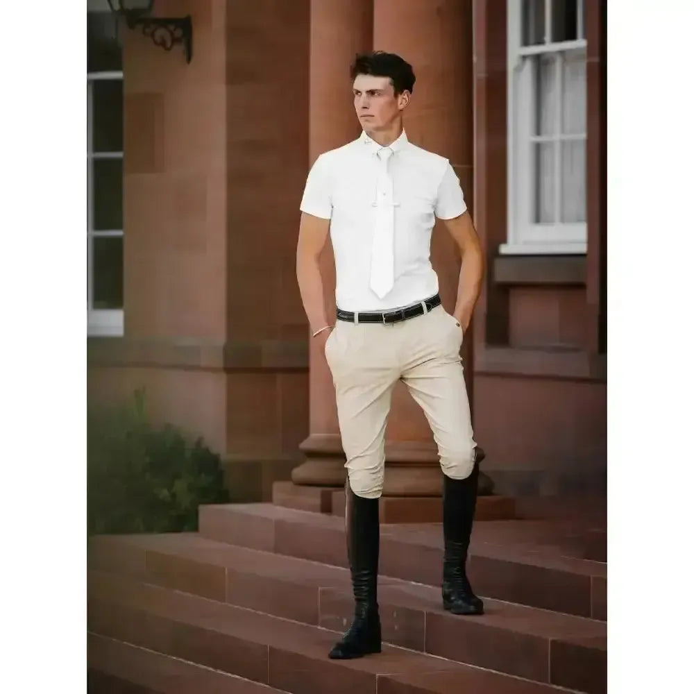 Lemieux Mens Pleated Breech-Breeches-Lemieux-Beige-28"-Horsey Shopping