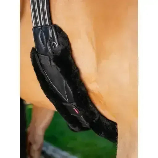 Lemieux Merino+ Anatomic Long Stud Girth Cover Black-Girth Covers-Lemieux-Black-Small-Horsey Shopping