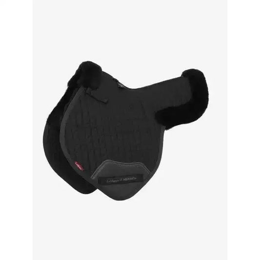 Lemieux Merino+ Half Lined Close Contact Numnah Black/Black-Numnahs-Lemieux-Medium-Black/Black-Horsey Shopping