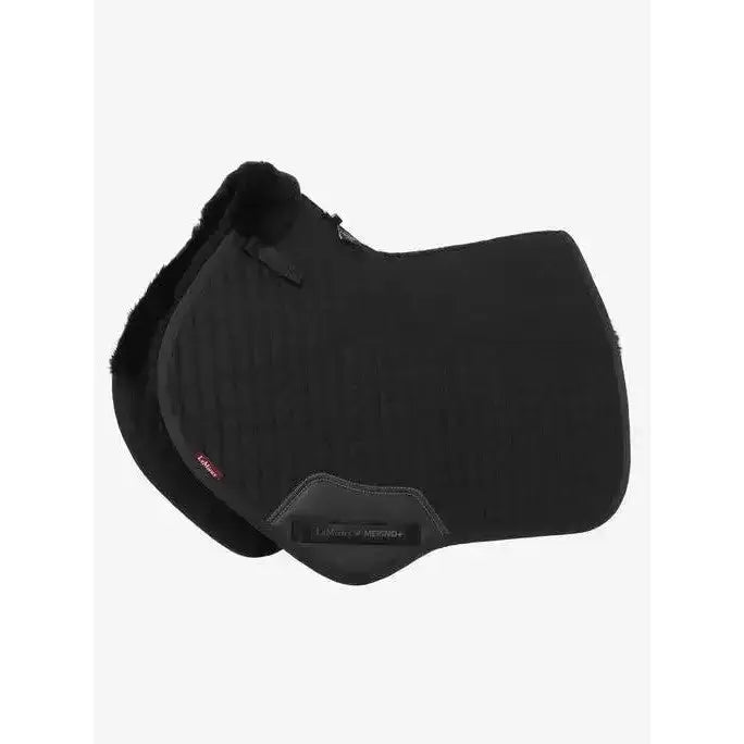 Lemieux Merino+ Half Lined Close Contact Square Black/Black-Saddle Pads-Lemieux-Medium-Black/Black-Horsey Shopping