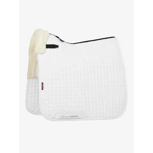 Lemieux Merino+ Half Lined Dressage Square White/Natural-Dressage Saddle Pads-Lemieux-Medium-White/Natural-Horsey Shopping