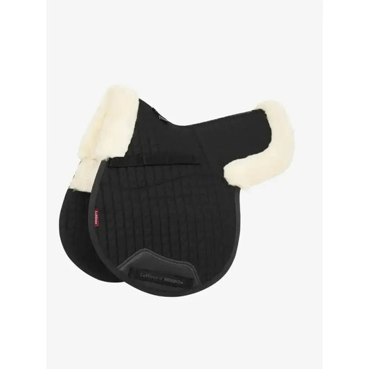 Lemieux Merino+ Half Lined GP Numnah Black/Natural-Numnahs-Lemieux-Medium-Black/Natural-Horsey Shopping