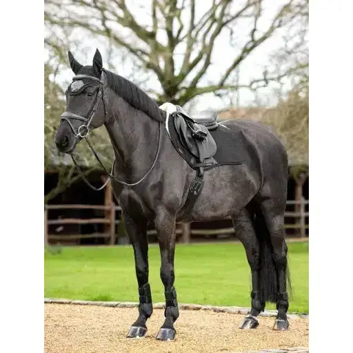 Lemieux Merino+ Half Lined Suede EuroJump Square Black/Natural-Saddle Pads-Lemieux-Medium-Black/Natural-Horsey Shopping