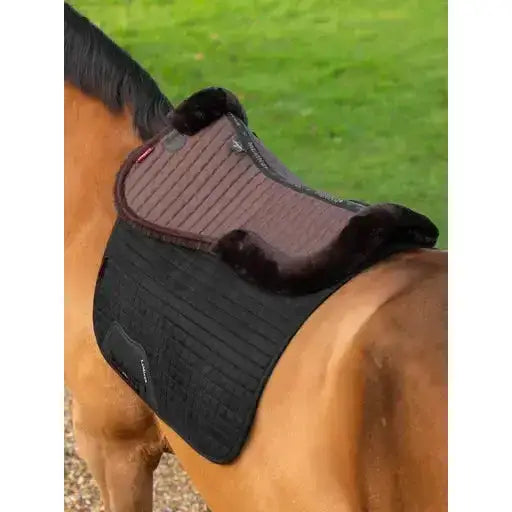 Lemieux Merino+ Half Pad Brown/Brown-Half Pads-Lemieux-Small-Brown/Brown-Horsey Shopping