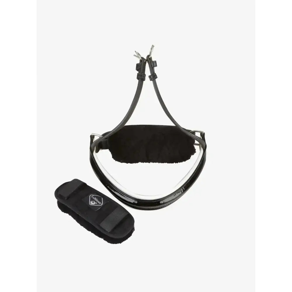 Lemieux Merino+ Noseband Guard Black-Noseband Covers-Lemieux-One Size-Black-Horsey Shopping