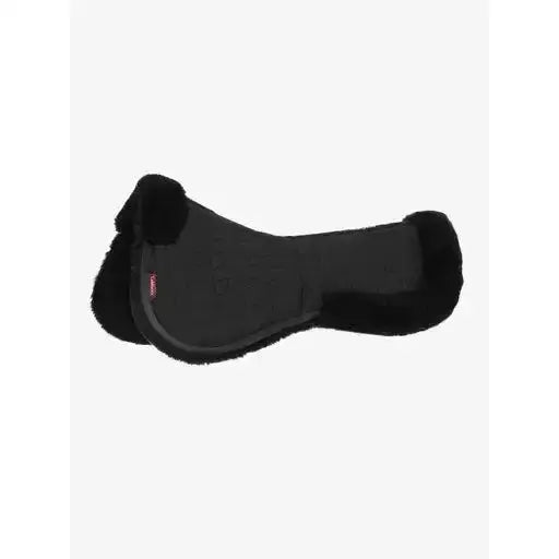 Lemieux Merino+ ProSorb 2 Pocket Half Pad Black/Black-Corrective Saddle Pads-Lemieux-Medium-Black/Black-Horsey Shopping