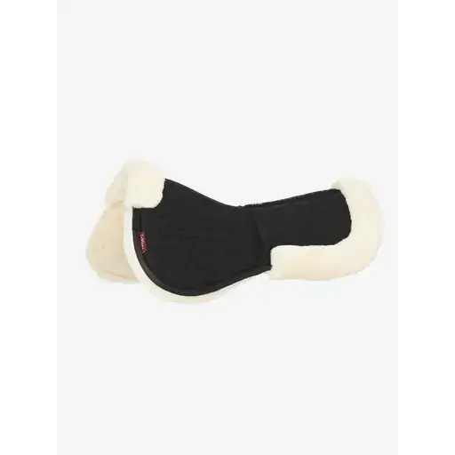 Lemieux Merino+ ProSorb 2 Pocket Half Pad Black/Natural-Corrective Saddle Pads-Lemieux-Medium-Black/Natural-Horsey Shopping