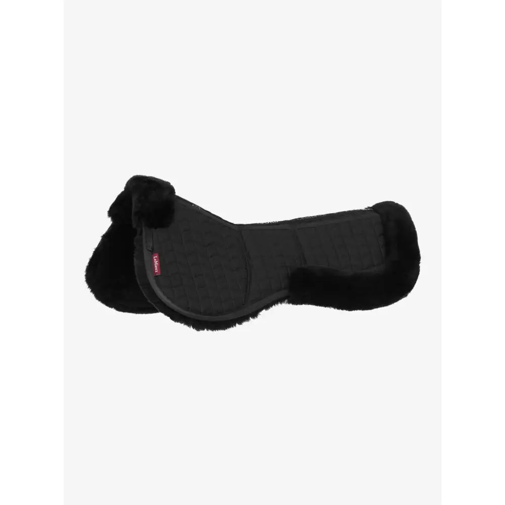 Lemieux Merino+ ProSorb 3 Pocket Half Pad Black/Black-Corrective Saddle Pads-Lemieux-Medium-Black/Black-Horsey Shopping