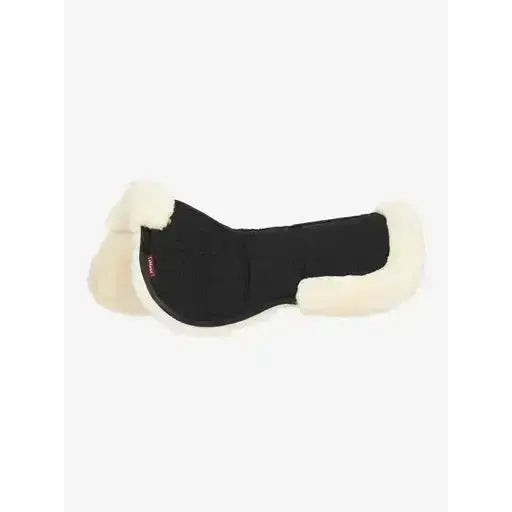 Lemieux Merino+ ProSorb 3 Pocket Half Pad Black/Natural-Corrective Saddle Pads-Lemieux-Medium-Black/Natural-Horsey Shopping