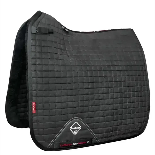 Lemieux Merino+ Sensitive Skin Dressage Square Black-Dressage Saddle Pads-Lemieux-Black-Large-Horsey Shopping