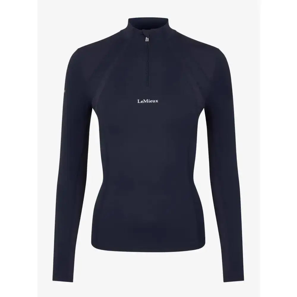 Lemieux Mia Mesh Long Sleeve Base Layer Navy-Base Layers-Lemieux-6-Horsey Shopping
