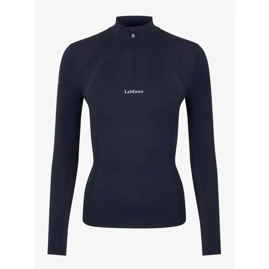 Lemieux Mia Mesh Long Sleeve Base Layer Navy-Base Layers-Lemieux-6-Horsey Shopping