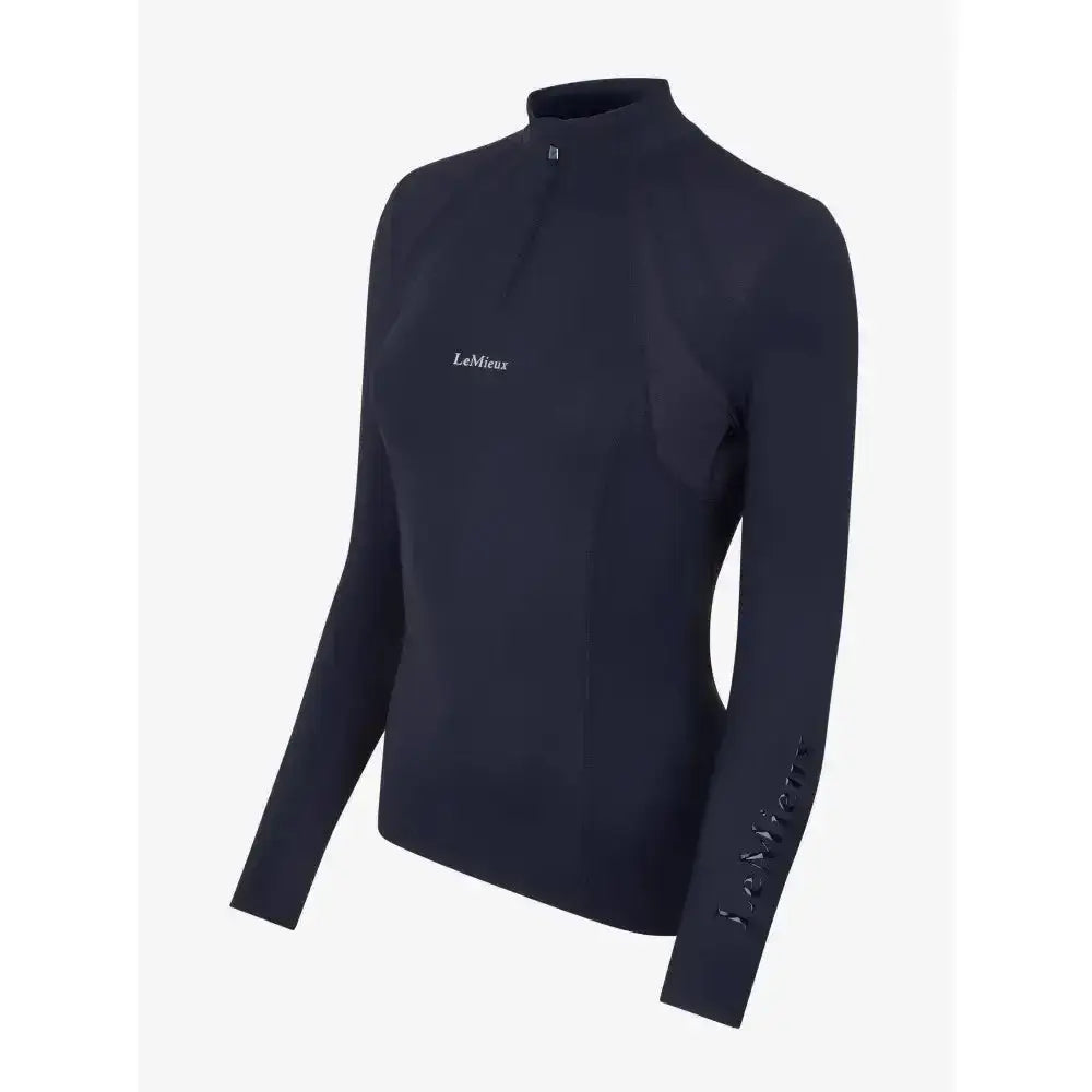 Lemieux Mia Mesh Long Sleeve Base Layer Navy-Base Layers-Lemieux-6-Horsey Shopping