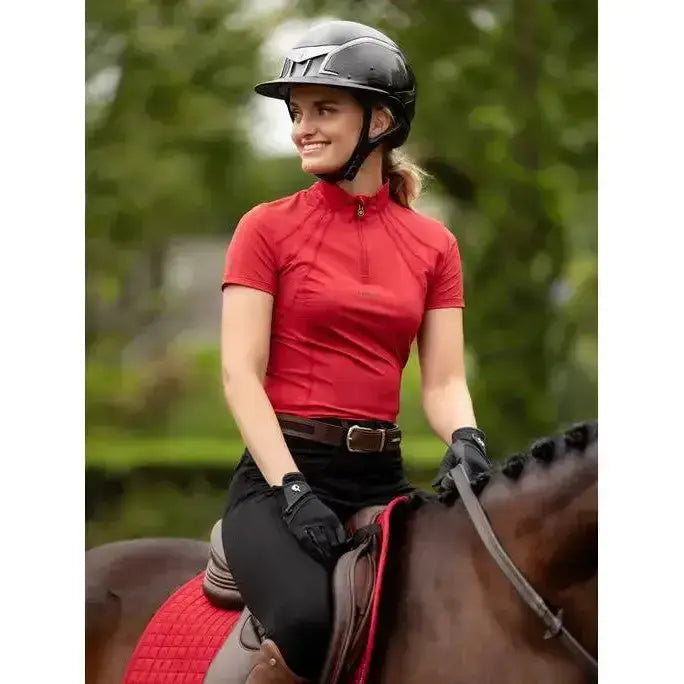 Lemieux Mia Mesh Short Sleeve Base Layer Chilli-Base Layers-Lemieux-UK 6-Chilli-Horsey Shopping