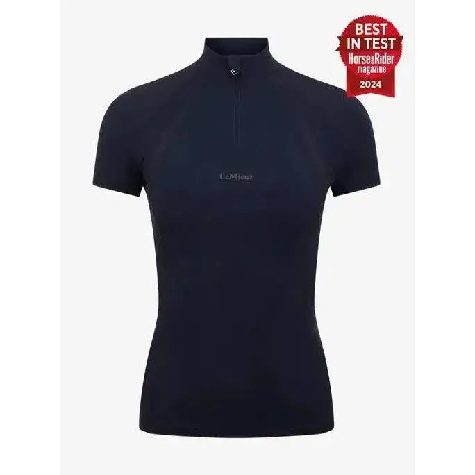 Lemieux Mia Mesh Short Sleeve Base Layer Navy-Base Layers-Lemieux-UK 6-Navy-Horsey Shopping
