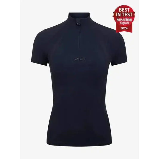 Lemieux Mia Mesh Short Sleeve Base Layer Navy-Base Layers-Lemieux-UK 6-Navy-Horsey Shopping