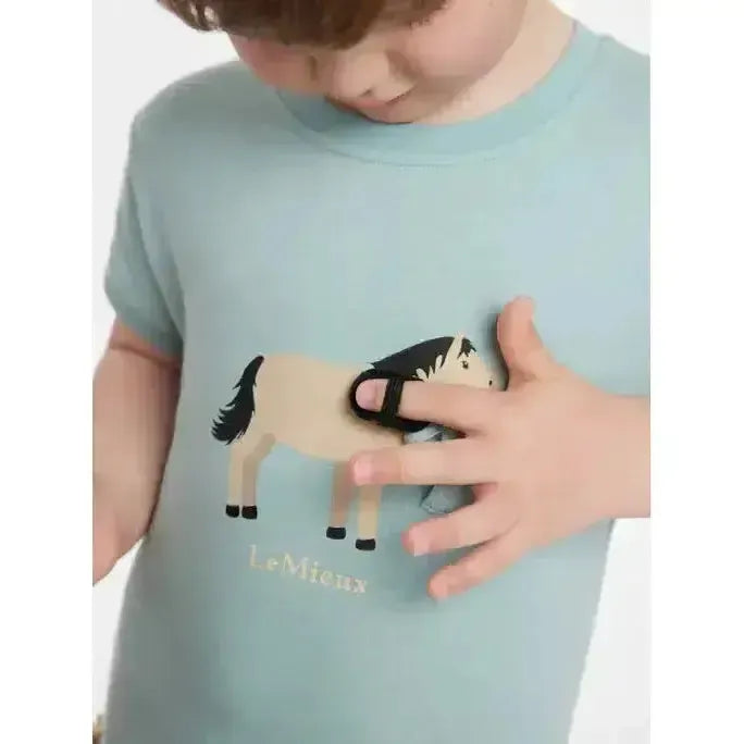Lemieux Mini Alex Tee Aqua-T Shirts-Lemieux-Aqua-5-6 years-Horsey Shopping