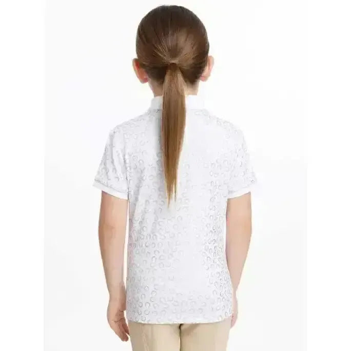 Lemieux Mini Bella Show Shirt White/Horseshoes-Show Shirts-Lemieux-White/Horseshoes-5-6 years-Horsey Shopping