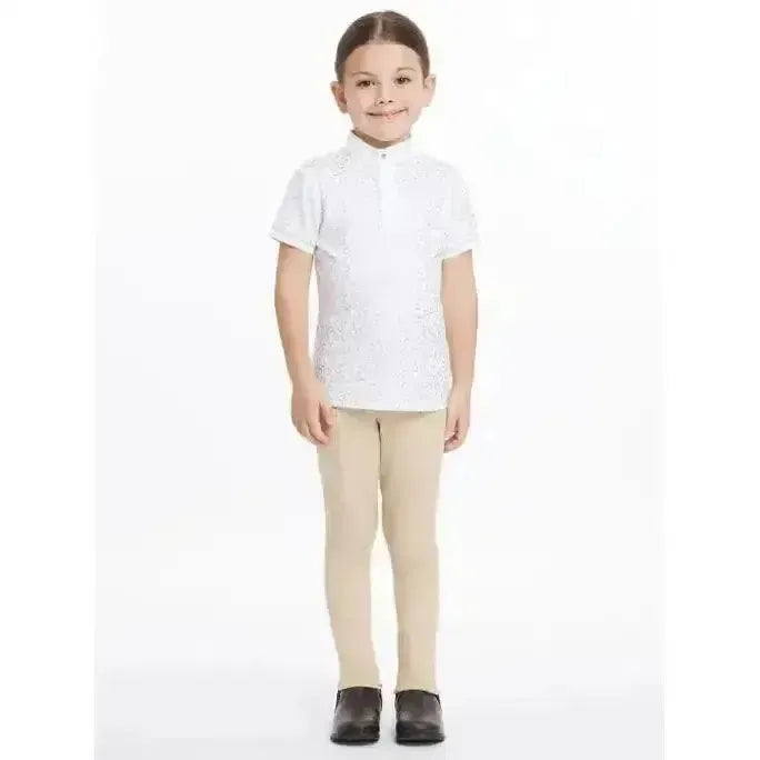 Lemieux Mini Bella Show Shirt White/Horseshoes-Show Shirts-Lemieux-White/Horseshoes-5-6 years-Horsey Shopping