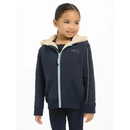 Lemieux Mini Charlie Lined Hoodie Navy-Hoodies-Lemieux-3-4 years-Navy-Horsey Shopping