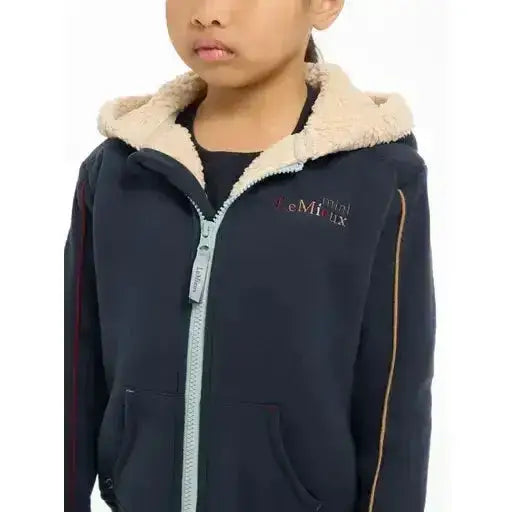 Lemieux Mini Charlie Lined Hoodie Navy-Hoodies-Lemieux-3-4 years-Navy-Horsey Shopping