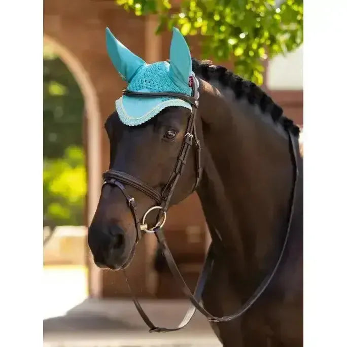 Lemieux Mini Classic Fly Hood Lagoon-Horse Ear Bonnets-Lemieux-Lagoon-Small-Horsey Shopping