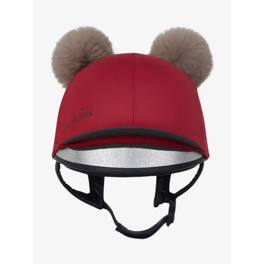 Lemieux Mini Double Pom Hat Silk Ember-Hat Silks-Lemieux-Ember-Horsey Shopping