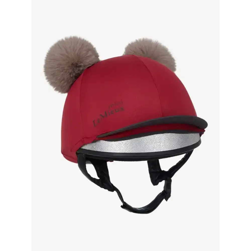 Lemieux Mini Double Pom Hat Silk Ember-Hat Silks-Lemieux-Ember-Horsey Shopping