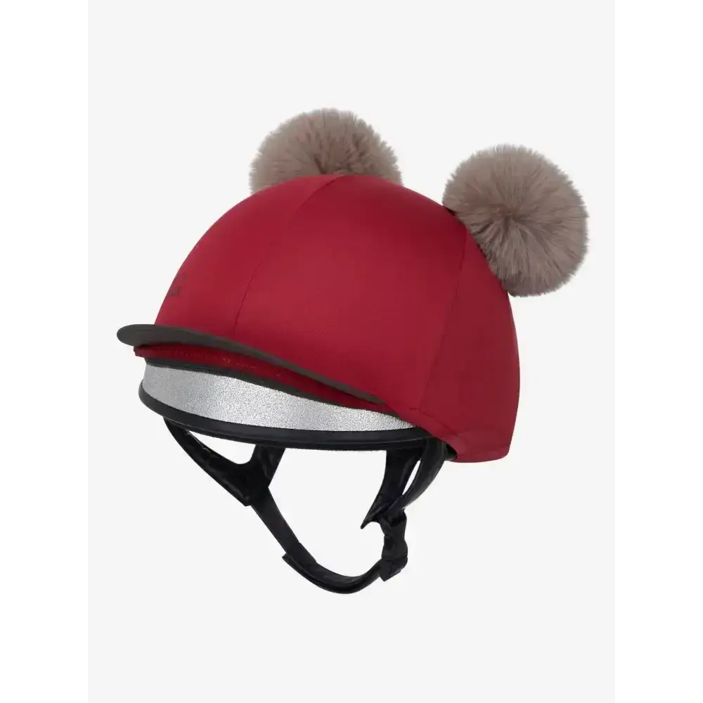 Lemieux Mini Double Pom Hat Silk Ember-Hat Silks-Lemieux-Ember-Horsey Shopping