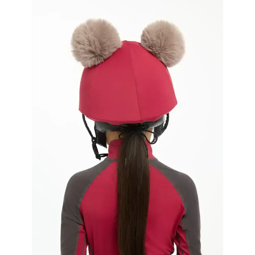 Lemieux Mini Double Pom Hat Silk Ember-Hat Silks-Lemieux-Ember-Horsey Shopping