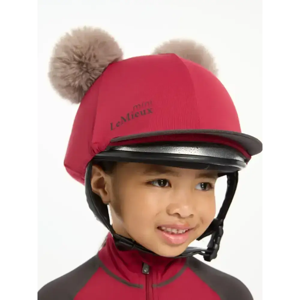 Lemieux Mini Double Pom Hat Silk Ember-Hat Silks-Lemieux-Ember-Horsey Shopping