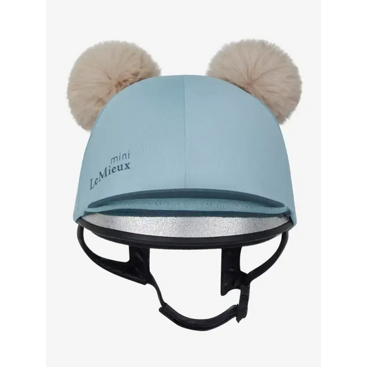 Lemieux Mini Double Pom Hat Silk Glacier-Hat Silks-Lemieux-Glacier-Horsey Shopping