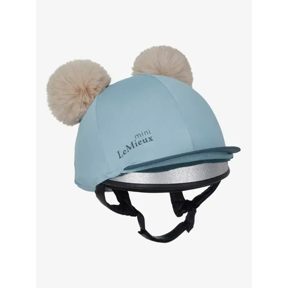 Lemieux Mini Double Pom Hat Silk Glacier-Hat Silks-Lemieux-Glacier-Horsey Shopping