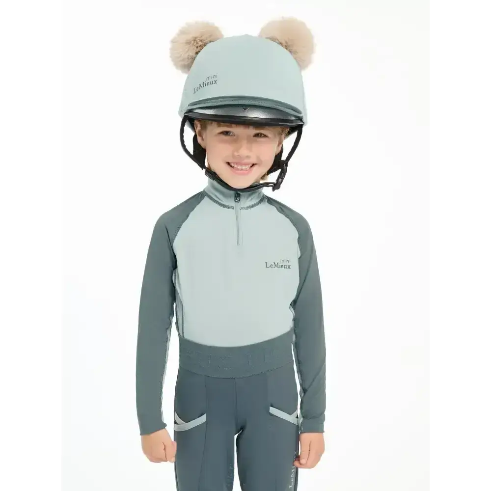 Lemieux Mini Double Pom Hat Silk Glacier-Hat Silks-Lemieux-Glacier-Horsey Shopping