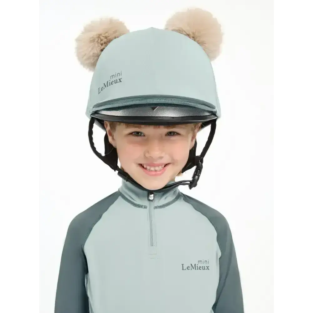 Lemieux Mini Double Pom Hat Silk Glacier-Hat Silks-Lemieux-Glacier-Horsey Shopping