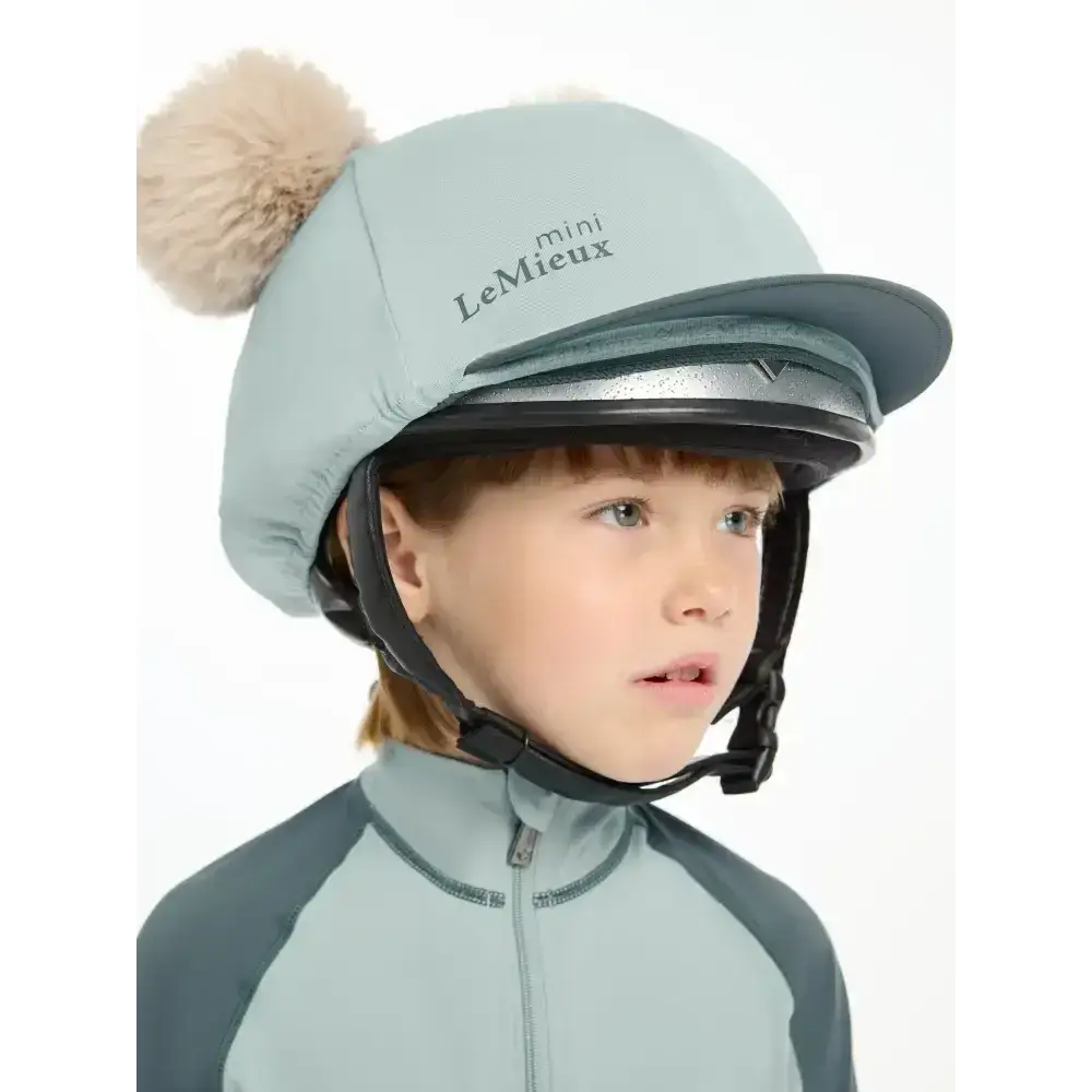 Lemieux Mini Double Pom Hat Silk Glacier-Hat Silks-Lemieux-Glacier-Horsey Shopping