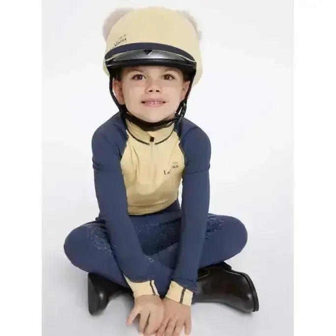 Lemieux Mini Double Pom Hat Silk Mimosa-Hat Silks-Lemieux-Mimosa-One Size-Horsey Shopping
