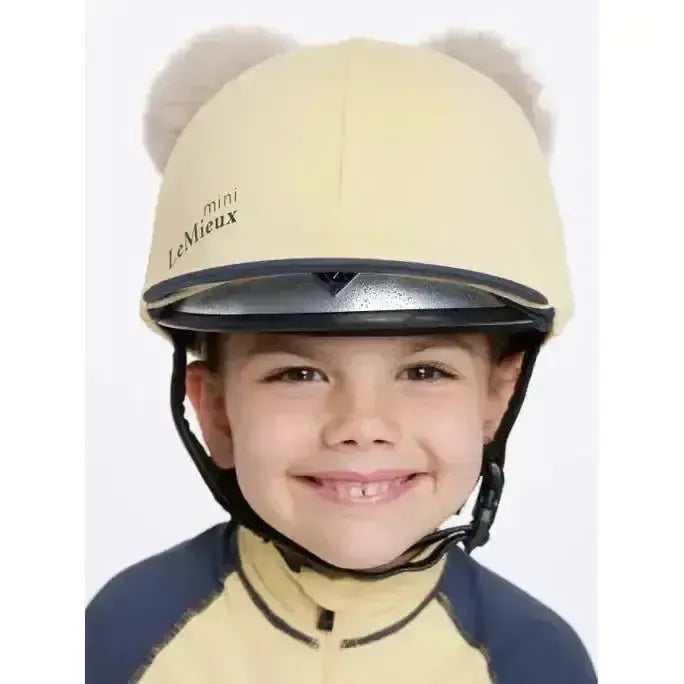 Lemieux Mini Double Pom Hat Silk Mimosa-Hat Silks-Lemieux-Mimosa-One Size-Horsey Shopping