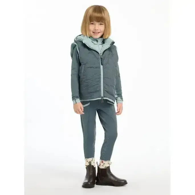 Lemieux Mini Elsie Reversible Gilet Petrol-Gilets & Bodywarmers-Lemieux-3-4 years-Petrol-Horsey Shopping