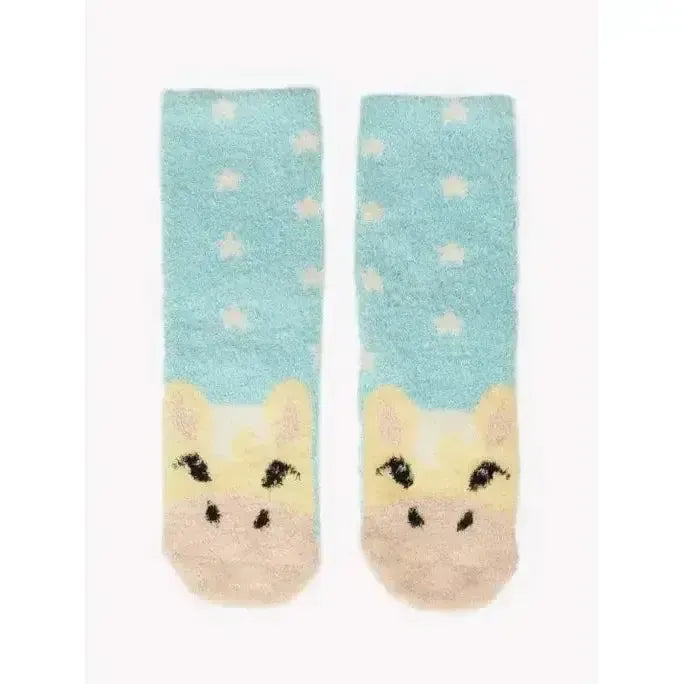 Lemieux Mini Fluffy Character Socks Lemon-Riding Socks-Lemieux-Lemon Sock-UK Child Shoe 13-3-Horsey Shopping