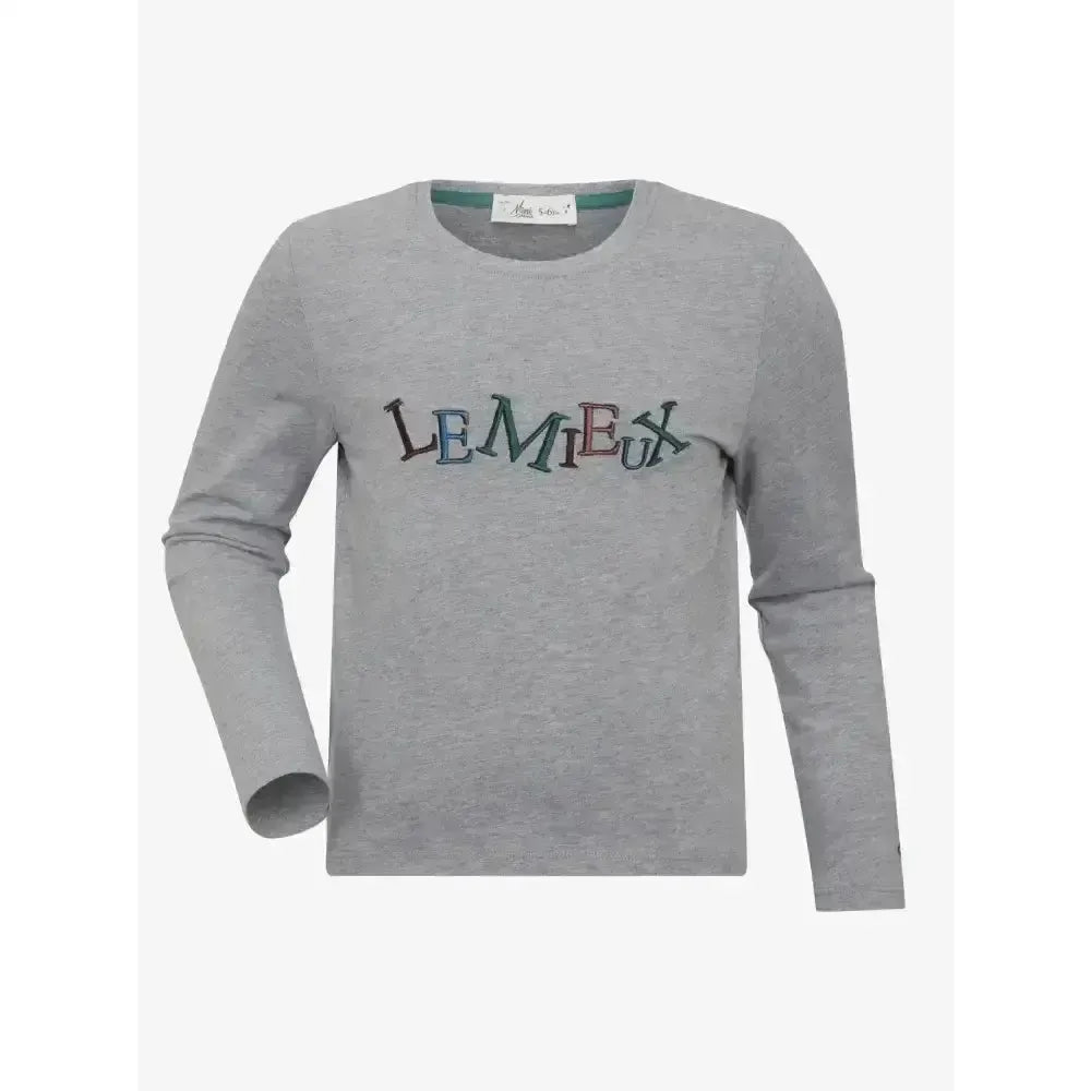 Lemieux Mini Jamie Long Sleeve Top Grey-Jumpers-Lemieux-5-6 Years-Horsey Shopping
