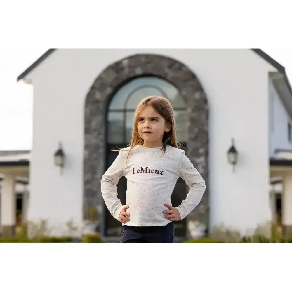 Lemieux Mini Jessie Long Sleeve Top Ecru/Nep-Base Layers-Lemieux-3-4 years-Misc-Horsey Shopping