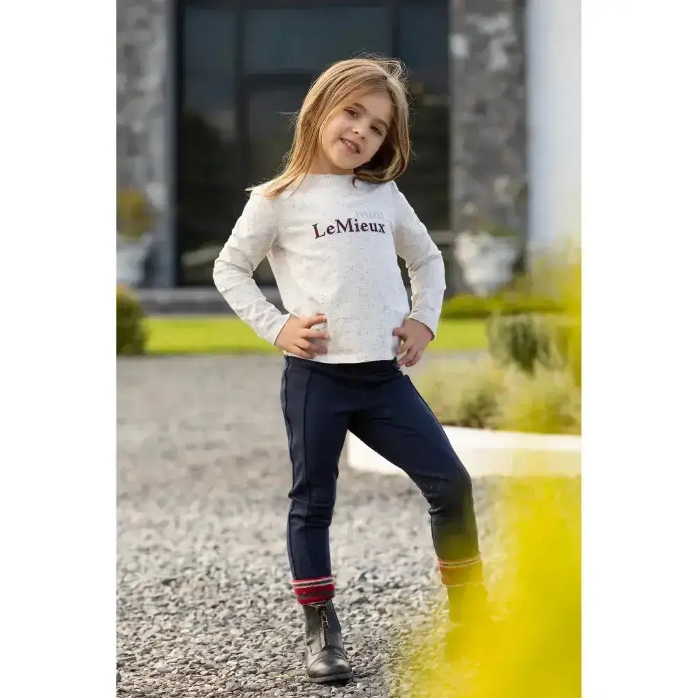 Lemieux Mini Jessie Long Sleeve Top Ecru/Nep-Base Layers-Lemieux-3-4 years-Misc-Horsey Shopping
