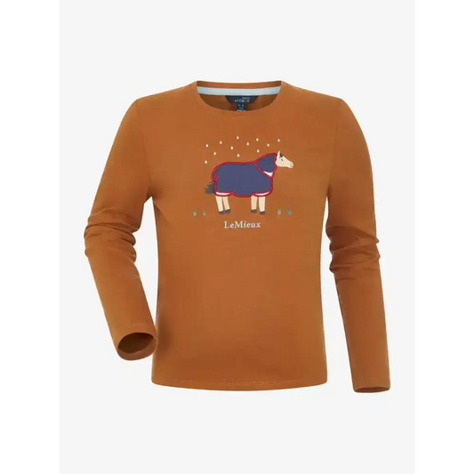 Lemieux Mini Jessie Long Sleeve Top Ginger-Base Layers-Lemieux-3-4 years-Ginger-Horsey Shopping