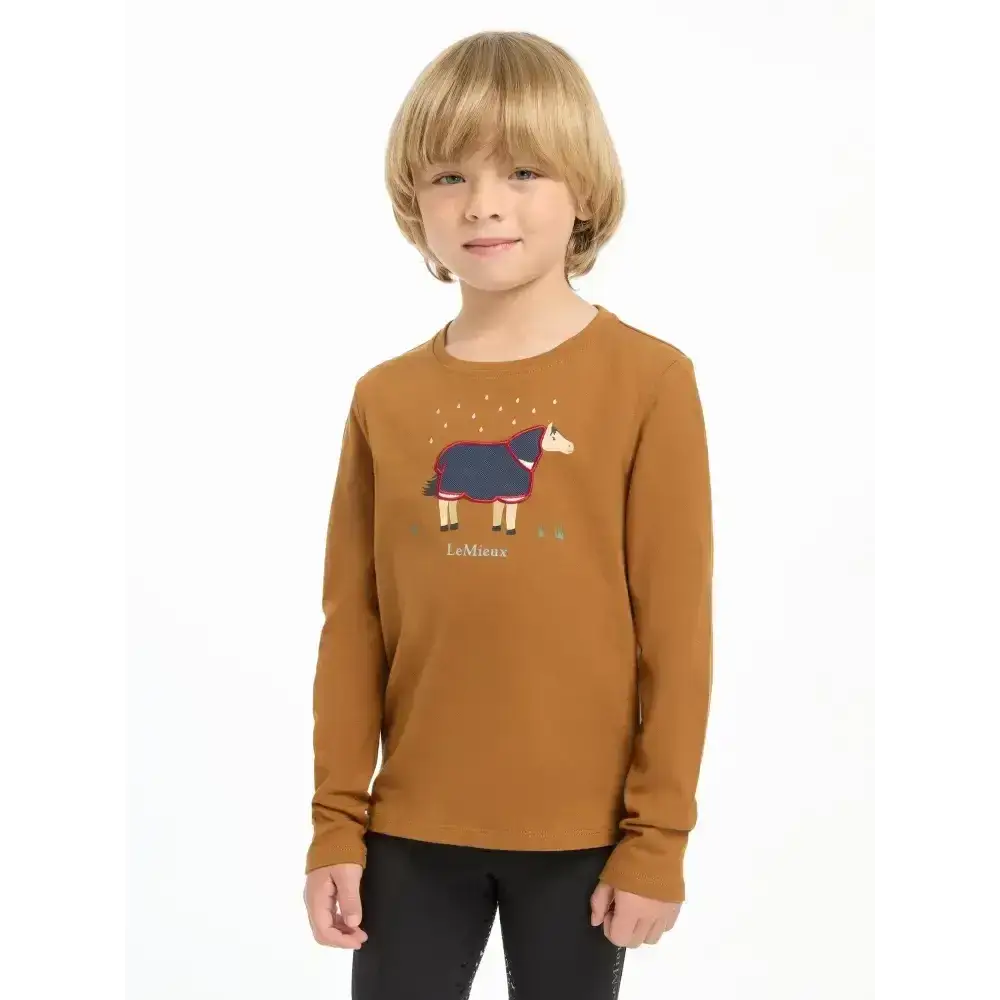 Lemieux Mini Jessie Long Sleeve Top Ginger-Base Layers-Lemieux-3-4 years-Ginger-Horsey Shopping