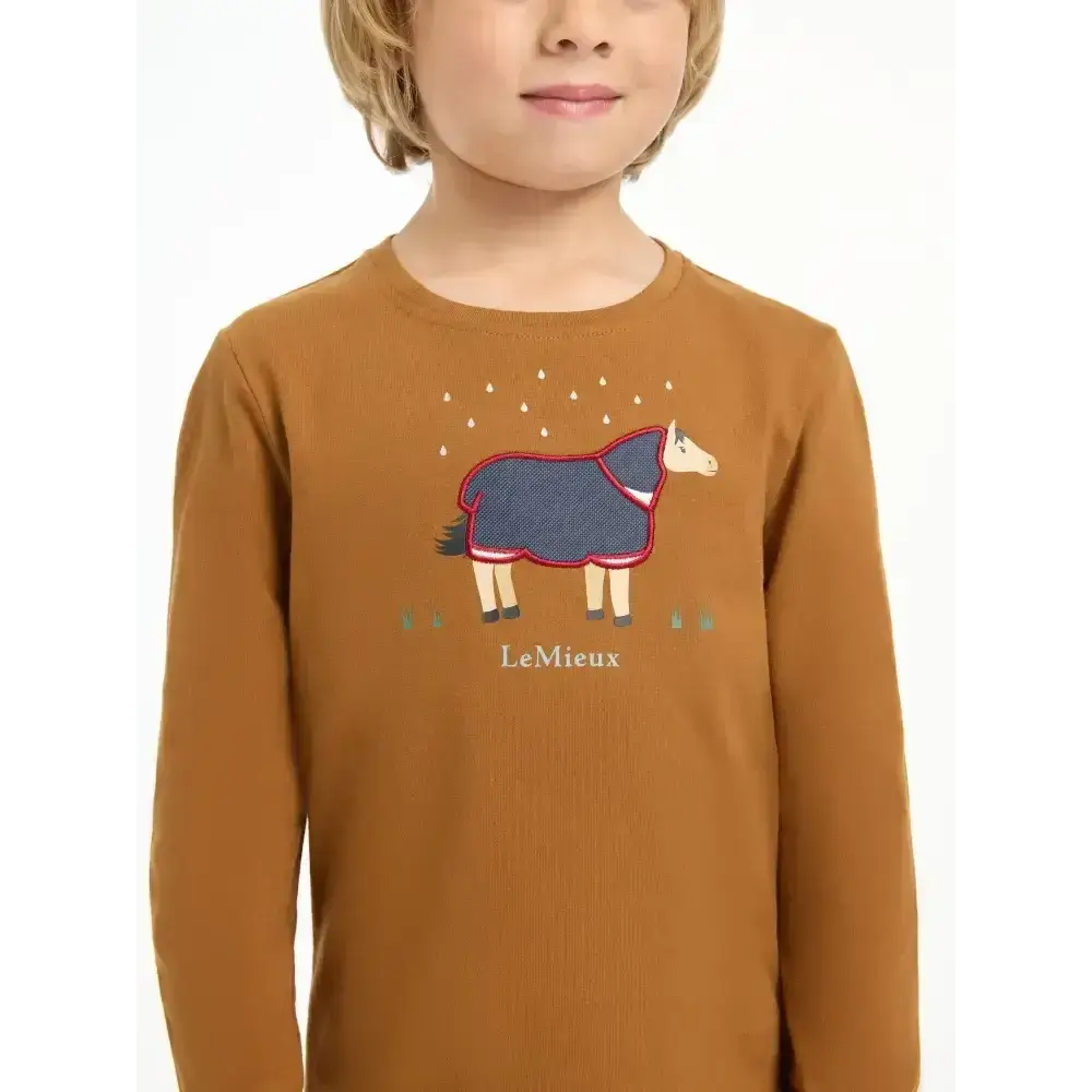 Lemieux Mini Jessie Long Sleeve Top Ginger-Base Layers-Lemieux-3-4 years-Ginger-Horsey Shopping