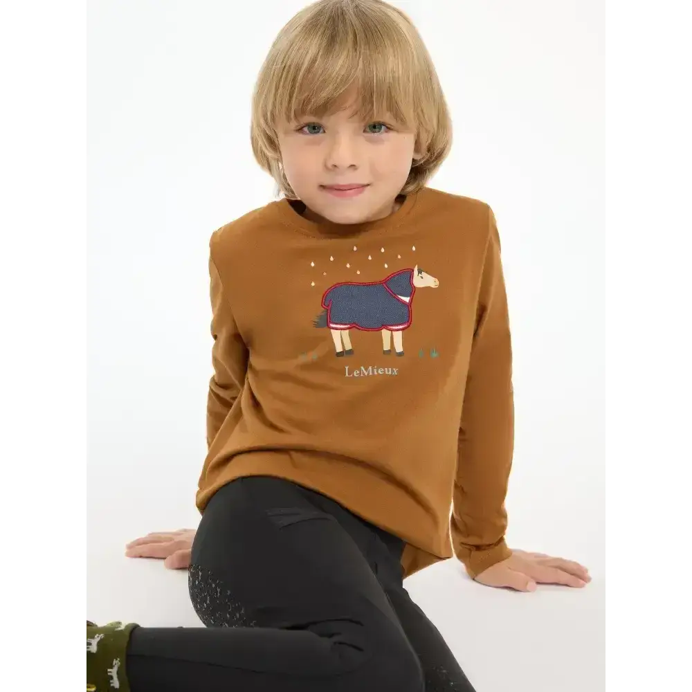 Lemieux Mini Jessie Long Sleeve Top Ginger-Base Layers-Lemieux-3-4 years-Ginger-Horsey Shopping