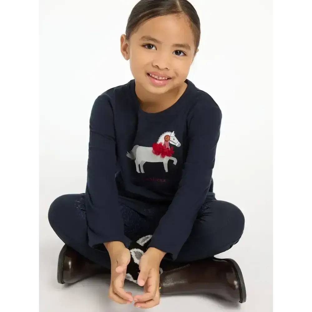 Lemieux Mini Jessie Long Sleeve Top Navy-Base Layers-Lemieux-3-4 years-Navy-Horsey Shopping