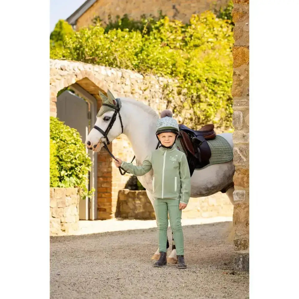 Lemieux Mini Mari Zip Through Thyme-Fleece Tops-Lemieux-3-4 Years-Horsey Shopping