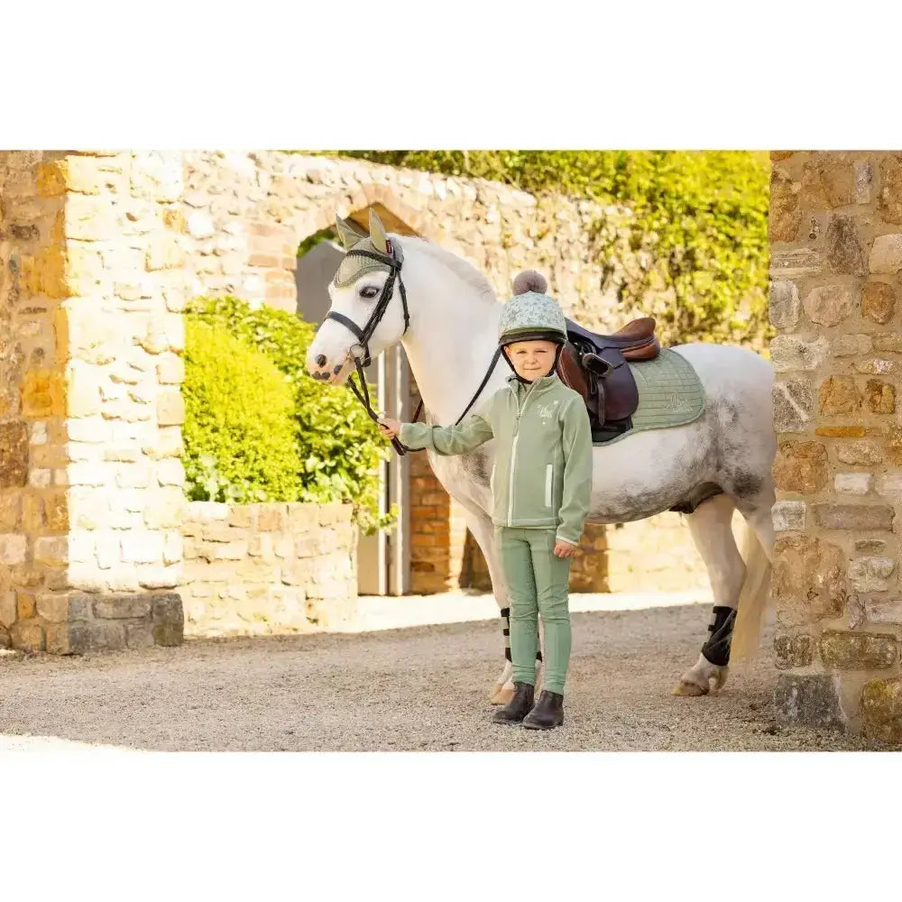 Lemieux Mini Mari Zip Through Thyme-Fleece Tops-Lemieux-3-4 Years-Horsey Shopping
